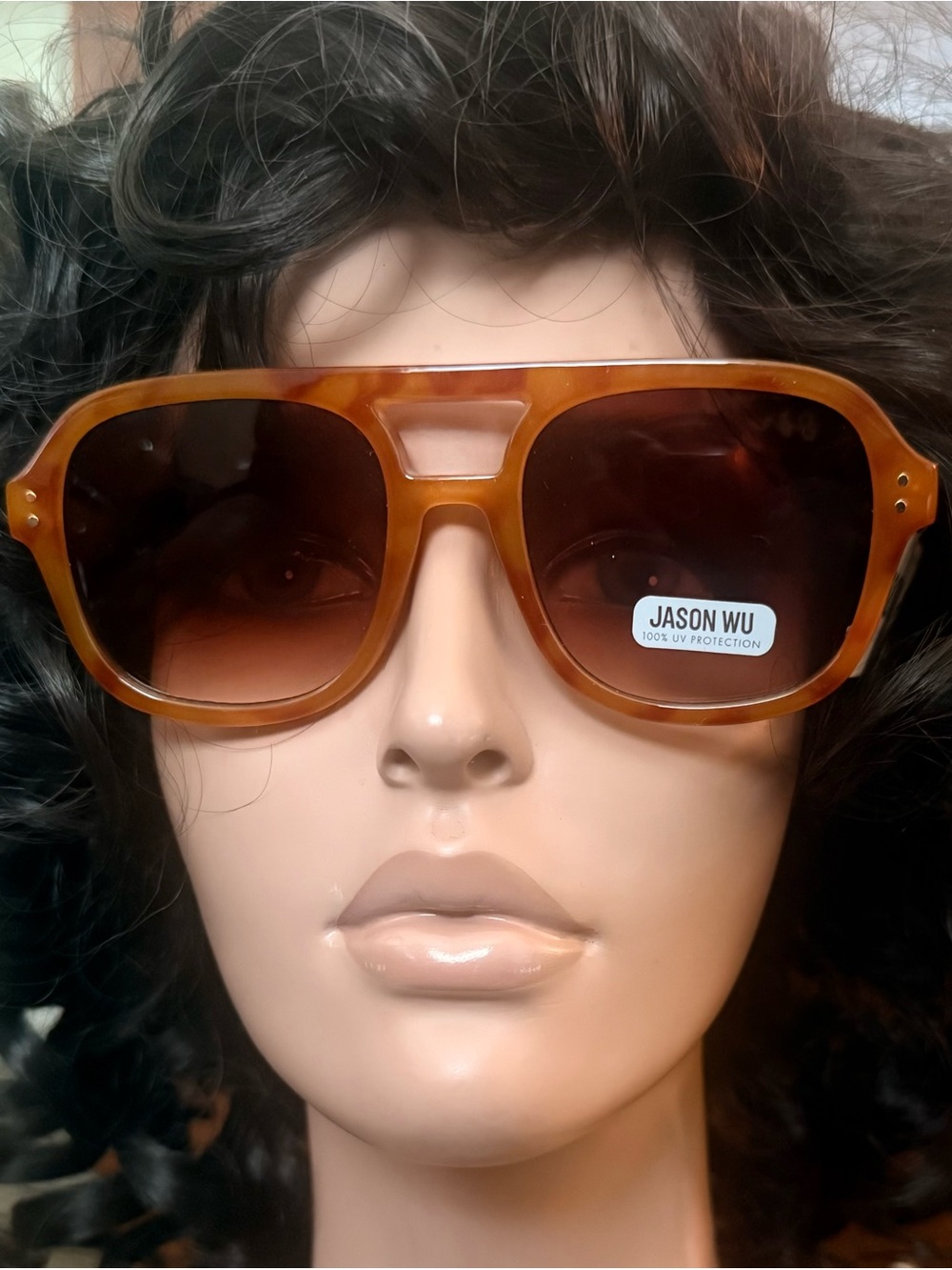 Jason Wu Vibrant Large Frame Orange Tortoise Sunglasses